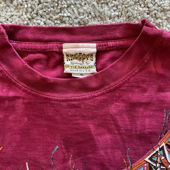 Next Level Mens sz XL Purple tee t-shirt Feather Native American Y2k USA Made - Picture 4 of 10